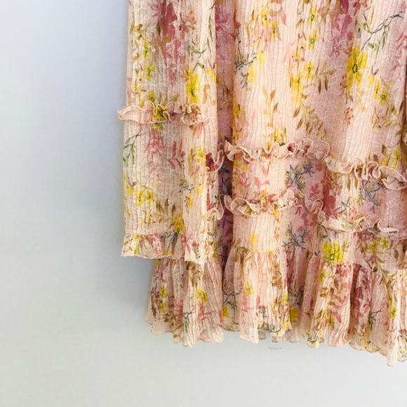 TULAROSA size S Evelyn short dress with floral pattern in pastel colours - BNWT - Picture 6 of 9